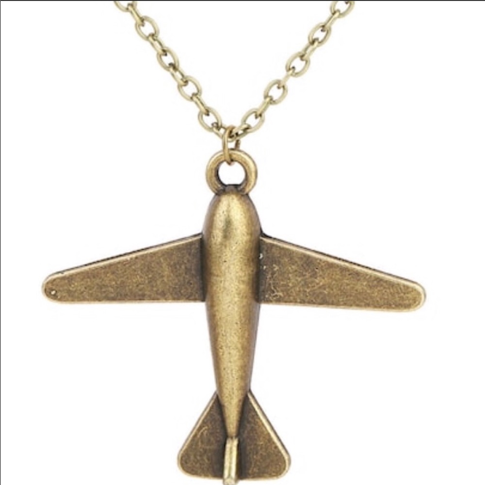 Rustic Airplane Necklace